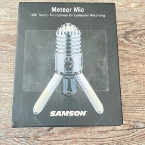 Samson Meteor Mic USB Studio Microphone for Computer Recording New Open Box